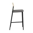 thumbnail image 2 of Avon Reception Cafe Stool UPH Seat HPL Back / Black Steel / Natural / Gray, 2 of 4