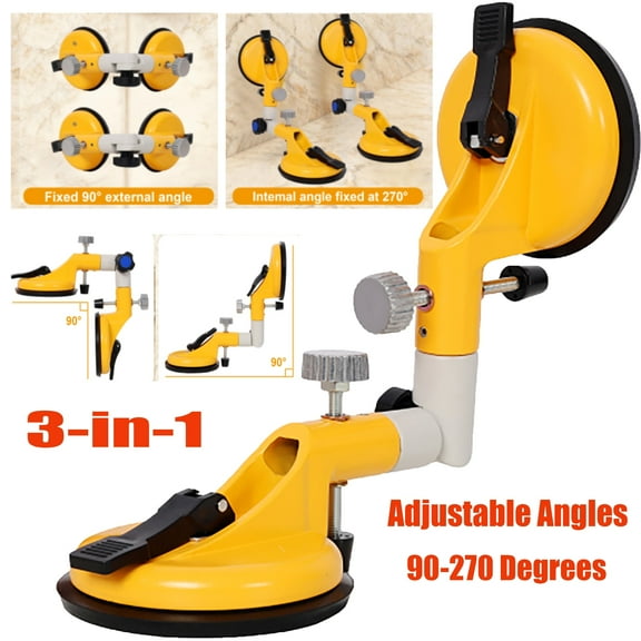 3-in-1 Adjustable Seam Setter Suction Cups Fixer Tool for Countertop Flooring Marble Slab Granite Seam Joining,fixation,Lifting and Leveling
