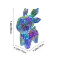 thumbnail image 3 of Lilixerw Handmade Iridescent Glowing Deer Ornament,Color Changing LED Light Up Deer Figurine,Romantic Valentine Gift for Birthday,Home Desk,Shelf,Bedside Decor,8x5x4.5in,Multicolor, 3 of 6