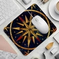 thumbnail image 2 of PhooArto Comfortable Mouse Pad Gold Compass Pattern Desktop Mousepad , 21 x 25 cm Mouse Mat, Non-Slip Rubber Base, Improves Speed and Precision, 2 of 7