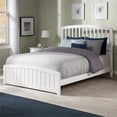 thumbnail image 1 of Lit Plateforme Grand en Bois Richmond avec Pied de Lit Assorti, Blanc, 1 of 6