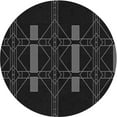 thumbnail image 1 of Ahgly Company Indoor Square Patterned Night Black Area Rugs, 3' Square, 1 of 6