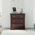 thumbnail image 3 of Storkcraft Crescent 3 Drawer Modern Dresser Espresso, 3 of 10