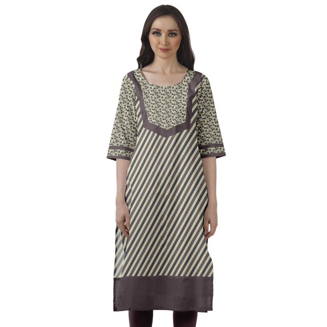 Moomaya Kurta Imprimée Prêt-à-Porter Femme Formelle et de Fête Kurti Ethnique en Coton Haut