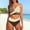 Coffee, variant on Trendy Two Piece Swimwear Set for Women - Stylish Tankinis with V-Neck and Hollow Design for and Summer