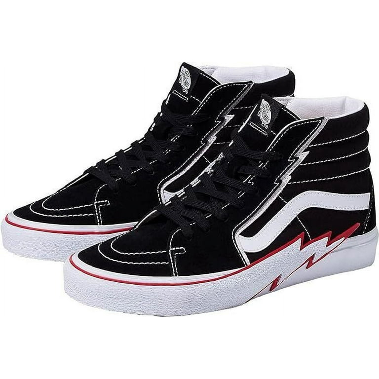 Vans Men's Sk8 Hi Sneaker, (Bolt) Racing deals Red/Black, Size 8