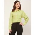 thumbnail image 2 of Moomaya Long Sleeve Spread Collar Shirt Cotton Shirt - Women's Casual Shirt, 2 of 9