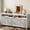 White, variant on Home Storage Cabinet 65.8" Adjustable 3-Tier, Modren Entryway Organizer with Fluted Doors and Gold Handle, Waterproof Design for Kitchen, Entryway, Dining Room, and Home Office