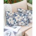 thumbnail image 6 of White Floral Throw Pillow Cover 20 x 36 Inch Decorative Pillow Cover Vintage Pastoral Botanical Flowers Lumbar Pillowcase Seasonal Rectangle Cushion Case for Couch Sofa Bed Living Room, 6 of 7