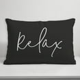 thumbnail image 4 of Creative Products Relax Thin Script Black and White 14x20 Indoor / Outdoor Pillow, 4 of 8