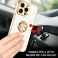 thumbnail image 5 of TELASO iPhone 16 Pro 6.3" MagSafe Compatible Striped Soft Shell Slim Cell Phone Case with 1 iPhone Case for iPhone 16 Pro 6.3", White, 5 of 9