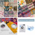 thumbnail image 4 of Spring Floral Blackout Curtains for Bedroom/Living Room, Thermal Insulated Kitchen Curtains, Summer Botanical Vintage Checkered Colorful Grommet Darkening Window Treatment Drapes 52"x72"x2, 4 of 8