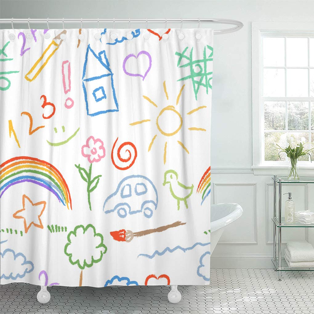 KSADK Colorful Draw Children Doodle Sketch Kid Rainbow Brush Flower