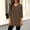 A493 Brown, variant on Tunic for Women V Neck Three Quarter Sleeve Casual Loose Fit Solid Soft Flowy Fabric Lightweight Versatile Longline Daily Loungewear Top