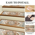 thumbnail image 2 of LOKHOM 15 Pack Carpet Stair Treads for Wooden Steps Indoor 8" X 30" Non Slip Staircase Step Treads for Dogs, Kids and Elders, Brown, 2 of 7