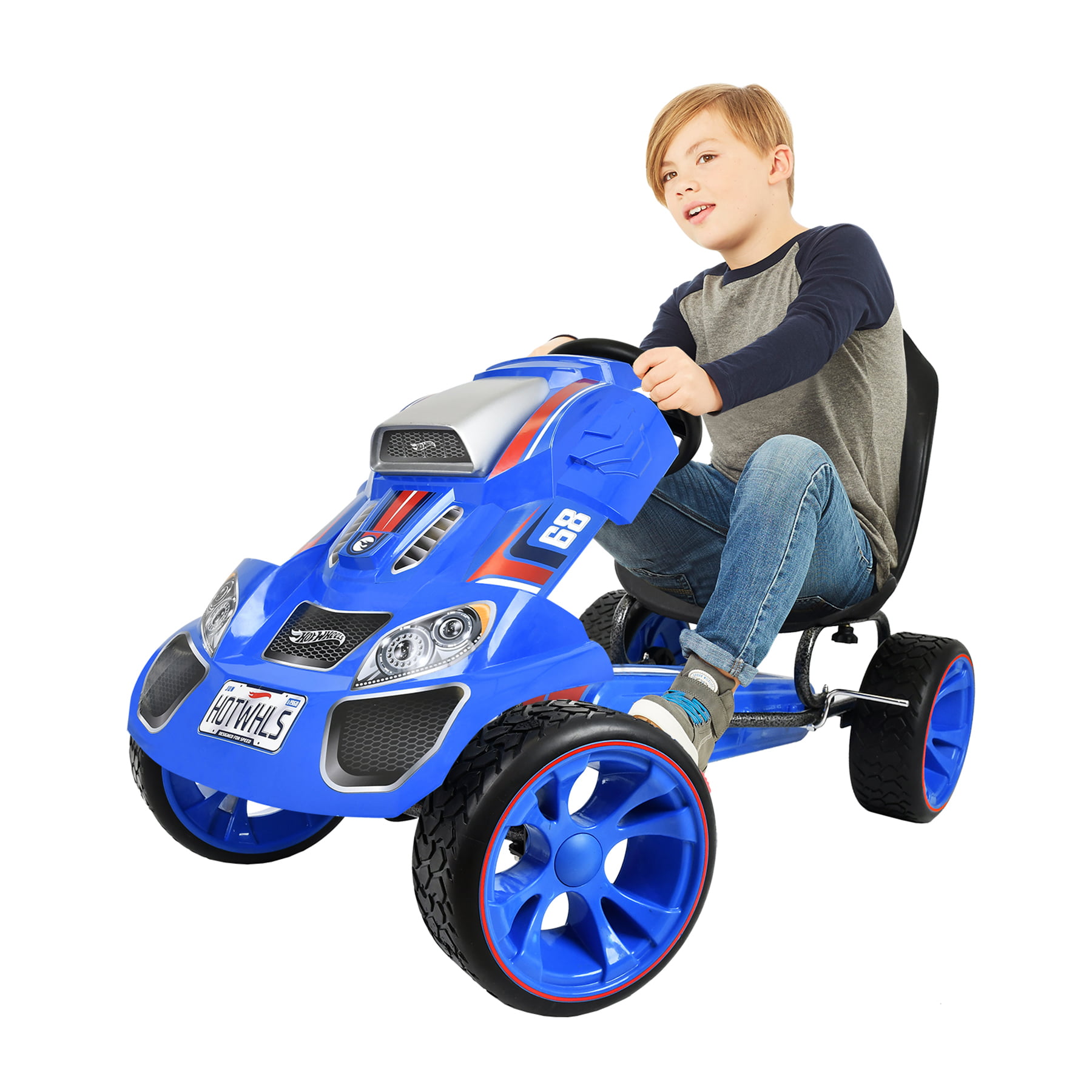 Hot Wheels XL Pedal Go Kart Ride On - Blue 