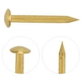 thumbnail image 6 of 100Pcs Round Head Nail Brazen Brass Vintage DIY Craft Fastener Installation Accessories10mm Length, 6 of 8