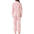 thumbnail image 3 of Conjunto de Pijama de Lactancia para Mujeres de Algodón Floral Leopardo de Manga Larga con Pantalones de Cintura Elástica Postparto Loungewear L Rosa, 3 of 6