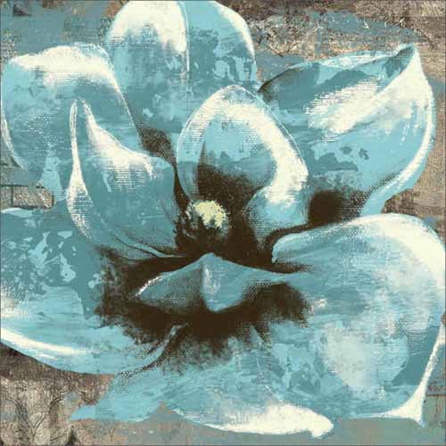Close Up Flower On Distressed Texture Painting Blue Canvas Art By Pied Piper Creative Walmart Com Walmart Com