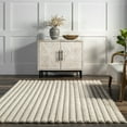 thumbnail image 5 of nuLOOM Kai SuperiorWash Stripe Faux Rabbit Machine Washable Area Rug, 2' 6" x 10', Runner, Kai Beige, 5 of 6