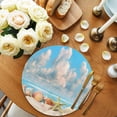 thumbnail image 2 of Round Placemats Ocean Shell 15 inch Set of 2 Table Mats for Dining Table Beach Theme Starfish Conch Heat Resistant Non-Slip Kitchen & Home Decorative Place Mat Set, 2 of 8