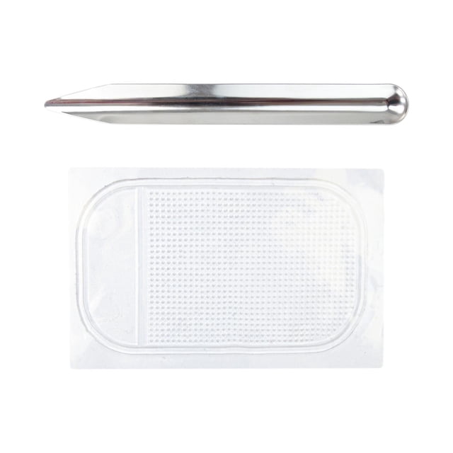 Cuchara para Cuentas Perfecl con Tapete para Cuentas Herramienta de Recolección de Metal Curvado