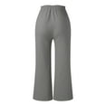 thumbnail image 3 of Vedolay Womens Trousers Pants for Women Casual Wide Leg Baggy Summer Solid High Waisted Slim Trousers,Gray XL, 3 of 4