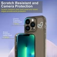 thumbnail image 3 of Case for iPhone 14 (6.1 inch), TPU Shockproof Phone Cover for iPhone 14 Camera Protection Cover for Women Girls, Black Heart, 3 of 14