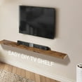 thumbnail image 5 of Floating Shelves for Bedroom, Bathroom & Living Room - 36 Inch Wall Mounted, Set of 2-1.3" Thick Brown Wood Floating Book Shelves, 5 of 6