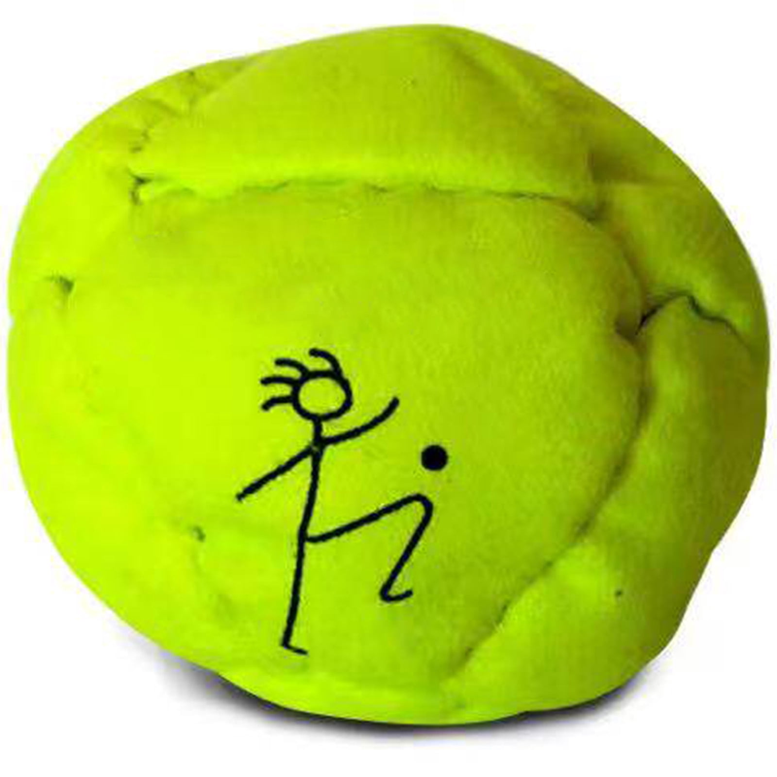 DirtBag Classic Footbag - Blue & Black Suede Hacky Sack - Slow Speed Control for Beginners & Freestyle - Embroidered Design Random one