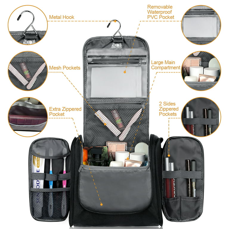 Mens Toiletry Bag, Travel Toiletry Organizer Dopp Kit Waterproof