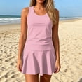 thumbnail image 2 of Womens Tankini Bathing Suit 2 Piece Swimwear with Sleeveless Tank Top and Flared Swim Skirt Modest Tummy Control Swimwear, M, 2 of 6