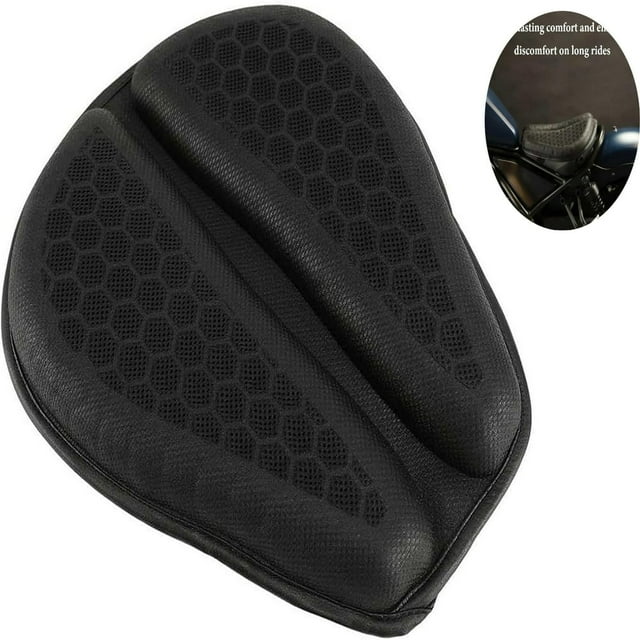 SDOTXA Shake Rider Cushion - Motorcycle Gel Seat Pad Shake Rider Cushion Motorcycle Motorcycles Seat Cushions 3D-Honeycomb Fit All Motorcycles Types Protecting Sensitive Areas for L