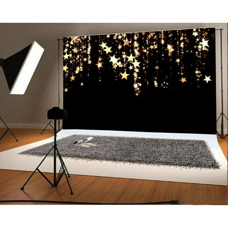 GreenDecor Polyster 7x5ft Photography Background Quiet Dark Mysterious Starry Sky Shiny Stars Backdrops Portraits Shooting Video Studio (Best Background For Portrait Photography)