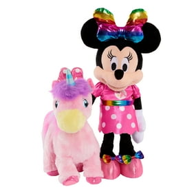 just play minnie's walk & dance unicorn feature plush