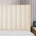 thumbnail image 5 of RotHome Stretch Headboard Covers for Queen Size Bed, Knit Fabric Headboard Slipcover, Thick Dustproof Protector Cover for Bedroom Furniture, Fit 59.1 Inches Wide, Ivory, 5 of 6