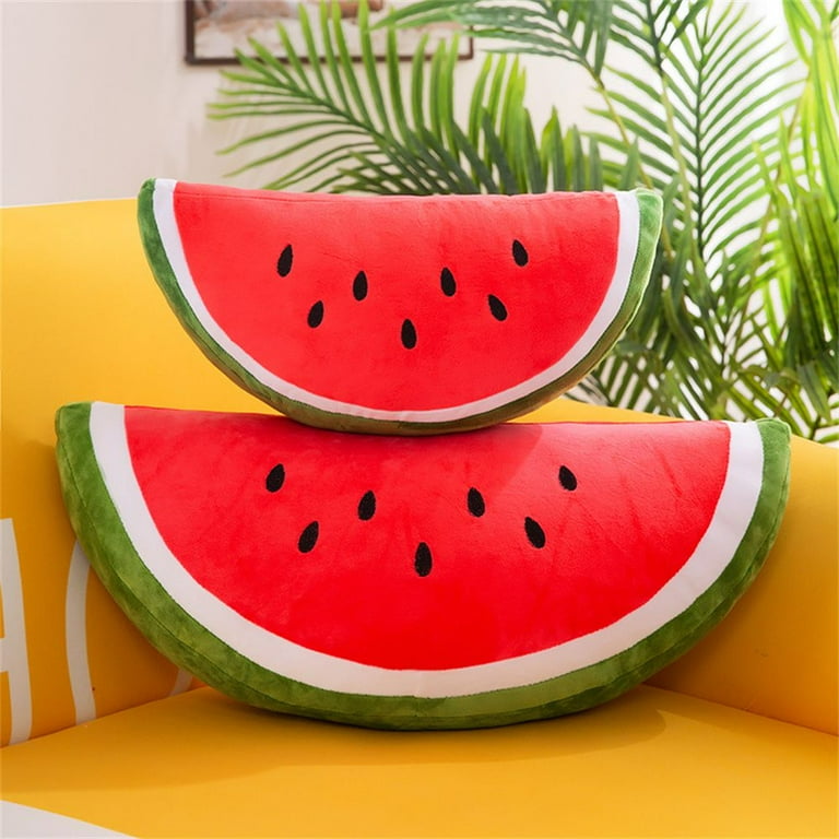 Cute Plush Toy Home Decor Sleeping Cushion Plush Pillow Soft Pillow Watermelon Plush Toy Watermelon Stuffed Toys Fruit Plush Toy Real Life Fruits Bag