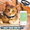 thumbnail image 4 of HOMEYA 2 Pack AirTag Cat Collar Reflective Air Tag Dog Pet Collar with Bell Breakaway Safety, Black+Black, 4 of 9