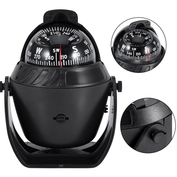 Greensen Boat Compass,High Precision LED Light Pivoting Compass Navigation Electronic Compass For Marine Boat Car