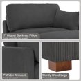 thumbnail image 7 of DREAMSIDEA Oversized Chaise Lounge with Ottoman for Living Room, Right Arm Corduroy Chaise Lounge Indoor Furniture,Gray, 7 of 7