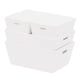 thumbnail image 1 of Caja de almacenamiento apible en miniatura de 4 piezas para modelos cotnainer con de 1: 6 - White_ABS Sunnimix contenedor de casa de muñecas, 1 of 2