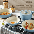 thumbnail image 3 of Carote 5 Pcs Nonstick Pots and Pans, Granite Non Stick Cookware Sets with Removable Handle, Oven Safe, Stackable Kitchen Cooking Set, Baby Blue, 3 of 8
