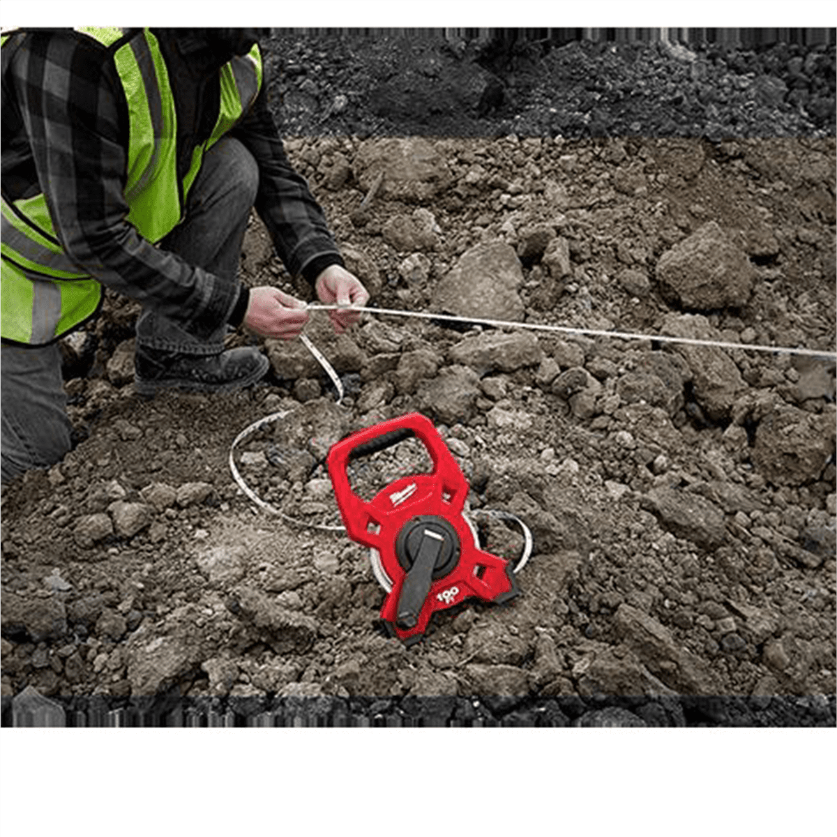 Milwaukee Tool 30m/100ft Fiberglass Open Reel Long Tape Measure