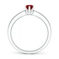 thumbnail image 2 of ANGARA Natural Tapered Shank Oval Solitaire Ruby Ring in 14K White Gold for Women (Size-6x4mm) | July Birthstone, Birthday, Anniversary, Jewelry Gift for Women | Natural Ruby Ring, 2 of 9
