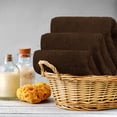 thumbnail image 4 of Utopia Towels 12 Pack Premium Wash Cloths Set, 12 by 12 Inches, 100% Cotton Ring Spun, Highly Absorbent and Soft Feel Washcloths for Bathroom, Spa, Gym, and Face, Dark Brown, 4 of 8