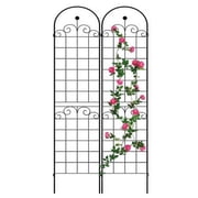2 Pack 86.7H Metal Garden Trellis for Climbing Plants Gardening Vines Plant Support for Flower Rose Climbing