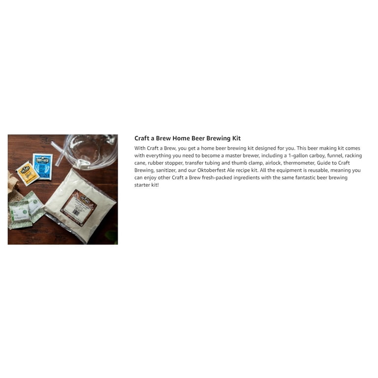 Kit De Brassage Craft A Brew - Bière Oktoberfest Ale - 1 Gallon - NEUF