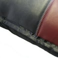 thumbnail image 4 of Natural Geo Maroon/Black Voguish Leather Geometric Pillow, 16" X 16", 4 of 4