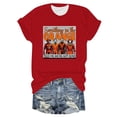 thumbnail image 3 of iTNHFP T-Shirt pour Femmes T-Shirt Décontracté à Col Rond Manches Courtes Imprimé, 3 of 3