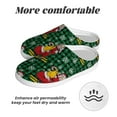thumbnail image 6 of Yiaed Vintage Santa Skiing Green Plaid Print Slippers Fuzzy Warm Cozy Slippers Non Slip House Slippers For Indoor Outdoor Slippers House Slippers-39/40, 6 of 7